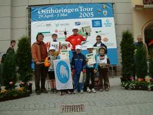 Siegerfoto der Kleinen Friedensfahrt in Gera