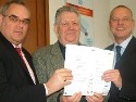 Engagement für Ostthüringen Tour 2008 gesichert - Vertragliche Vereinbarungen mit Geraer Verkehrsbetrieb GmbH und Silbitz Guss GmbH unterzeichnet.