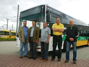 Der SSV Gera 1990, als Ausrichter der Ostthüringen Tour, bedankte sich bei den Busfahrern der Geraer Verkehrsbetrieb GmbH.