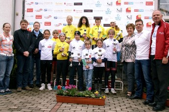 Die erfolgreichsten Radsportlerinnen und Radsportler bei der 11. Ostthüringen Tour 2013.