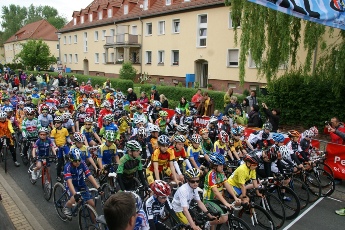 Start der U13-Schler zum Rundstreckenrennen in Silbitz. (Archivbild Ostthringen Tour)
